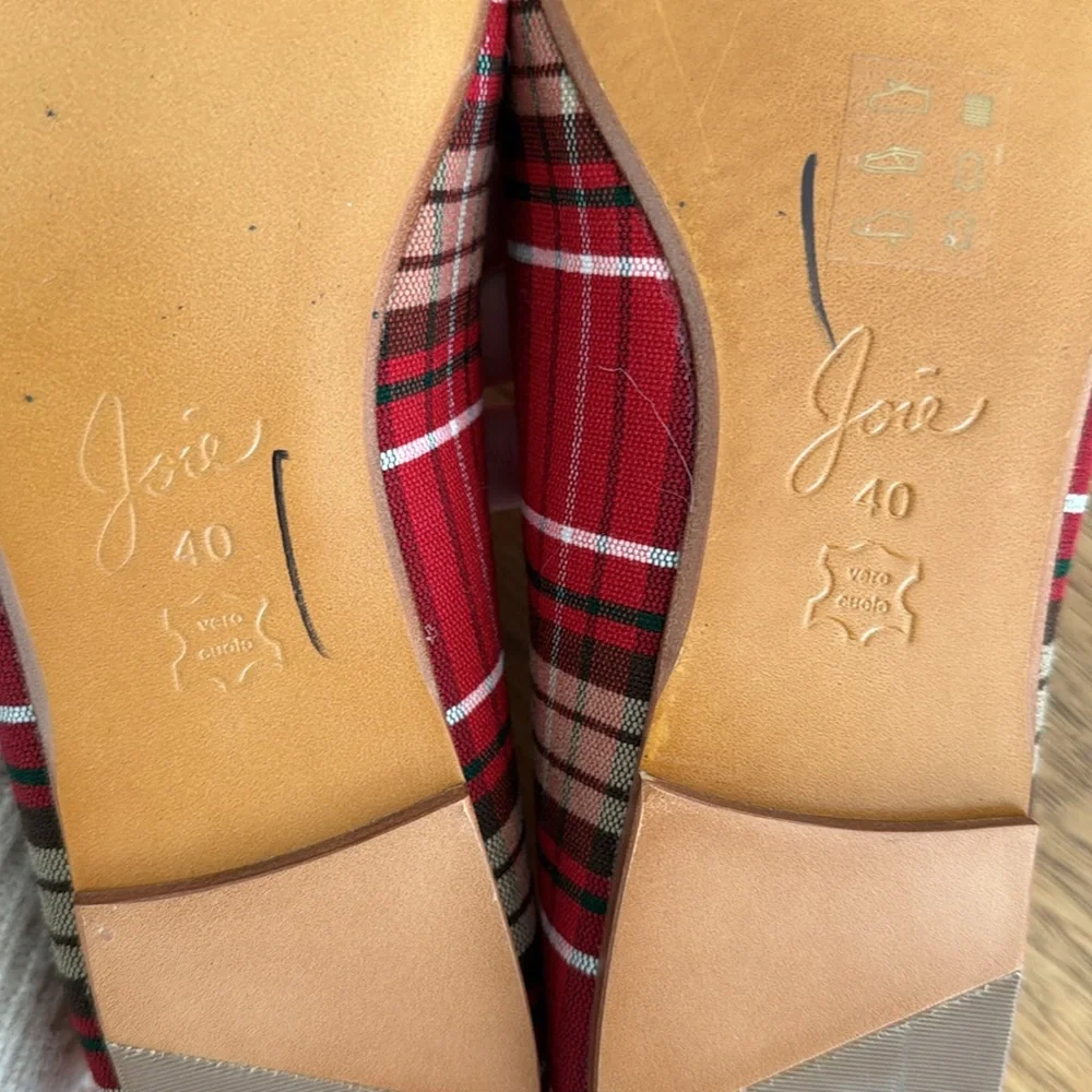 Joie FINAL New Daydreaming Plaid Flat Shoe 40 - Picture 10 of 12
